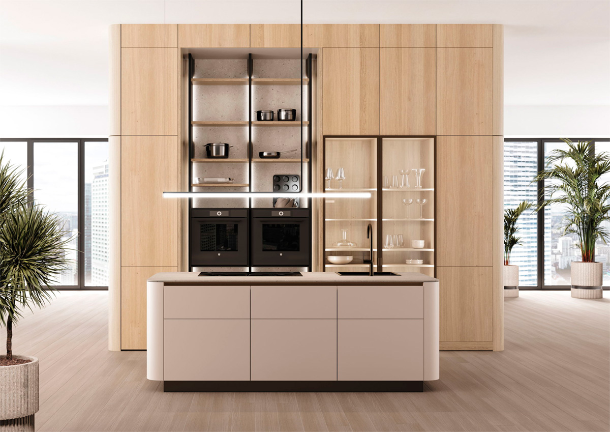 Leicht - Abgerundete Wangen für Möbelfronten schaffen elegante Übergänge und betonen das fließende Raumdesign.