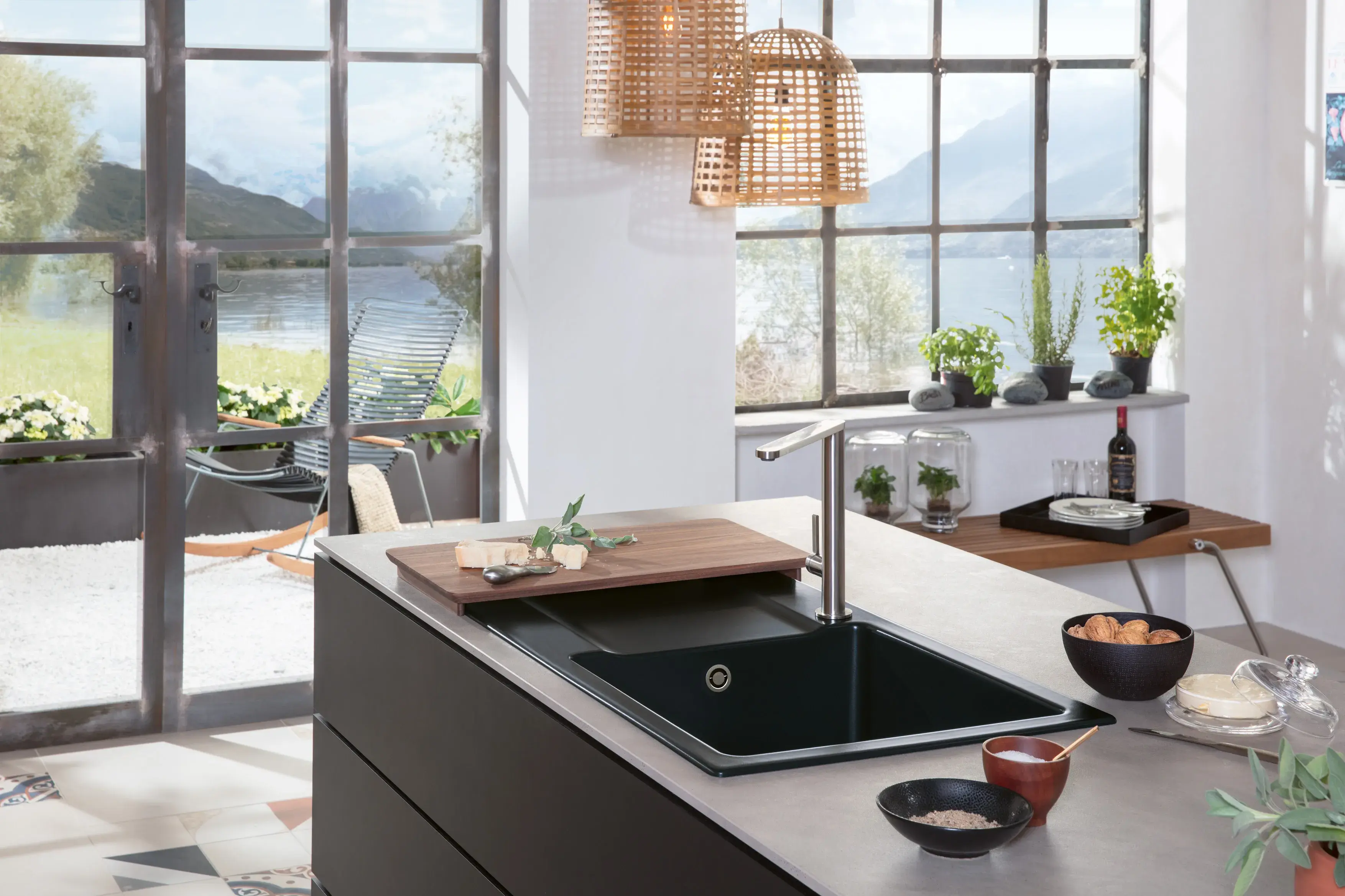Villeroy & Boch Keramik Spüle schwarz